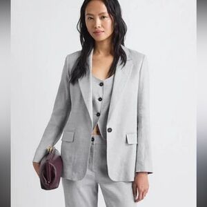 NWT Donna Karan City Oasis Blazer Taupe Size 8.
